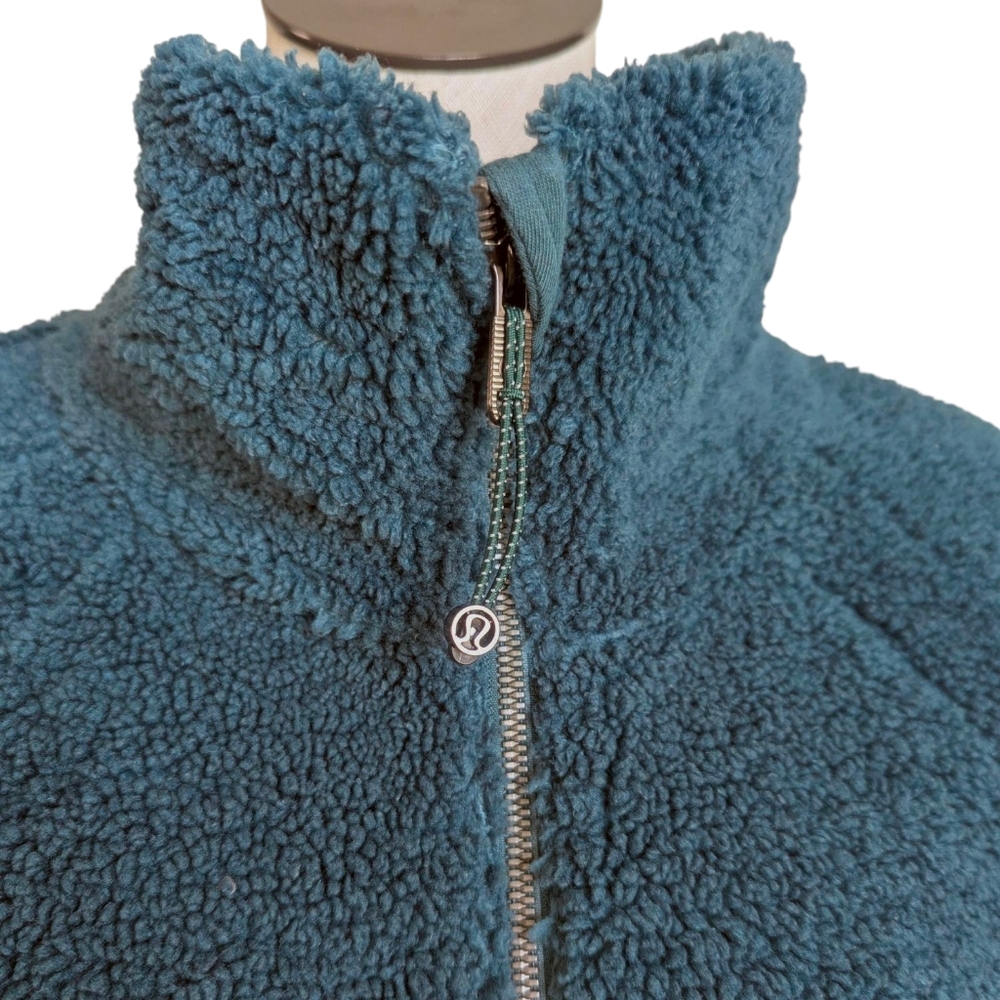 Lululemon Scuba Oversized Cropped Sherpa Fleece Funnel 1/2 Zip Pullover XL XXL - Picture 10 of 14